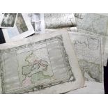 Maps 17th-19th Century. Lot of 13 Mostly Europe. Sanson, Salmon, d'Anville, etc Lot of 13 Mostly