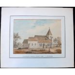 Buckler, John Chessel (1793-1894) Original Watercolour Guestling Church, Sussex 1830 Mounted to