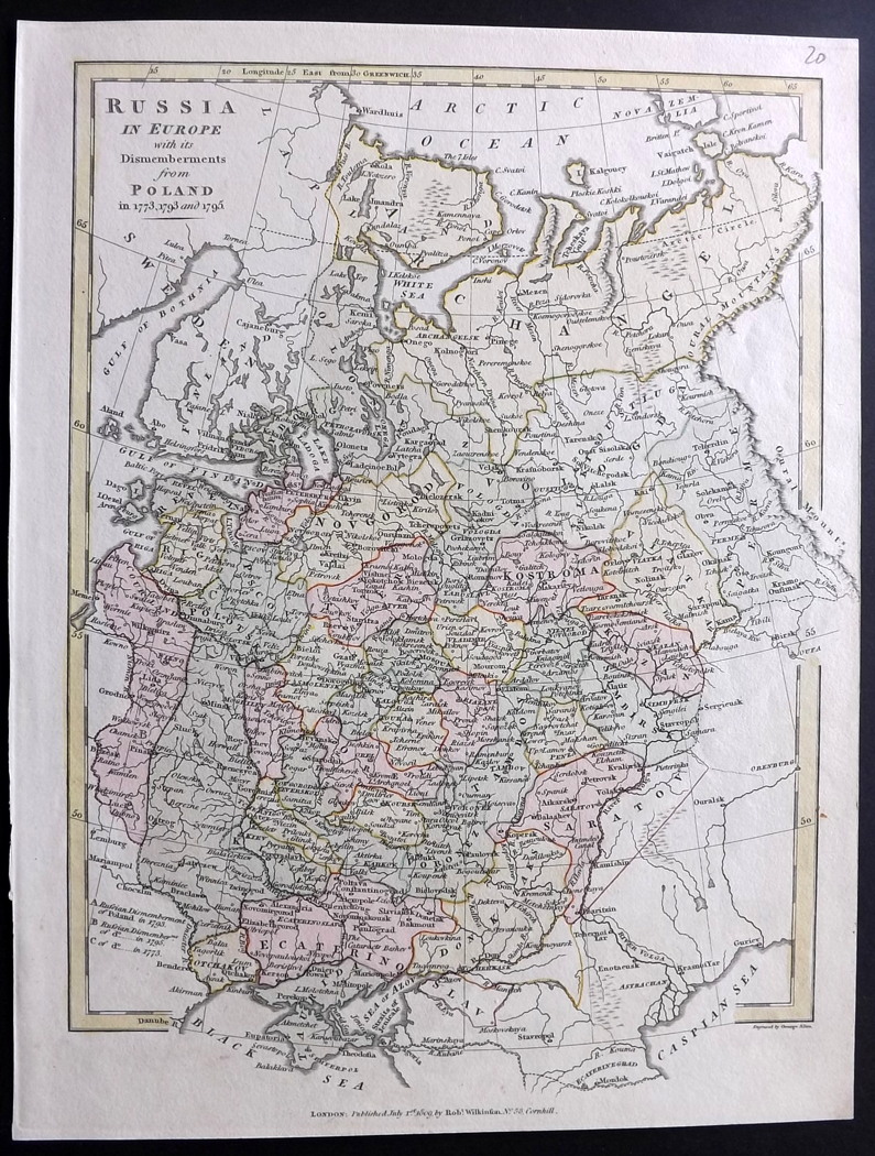 Russia & Poland 19th Century. Lot of 14 Maps and 5 Prints Lot of 14 Engraved and Lithographed - Image 6 of 6