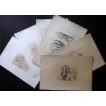 Etchings C1800's Group of 6 Folio Figure Studies. Incl 2 by Richard Dalton after Guercino  Lot of