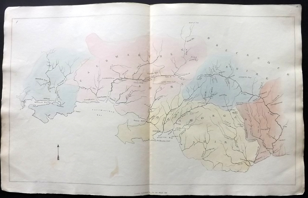 Wood, John George 1812 Lot of 20 Soft Groud Etchings, plus 3 Maps from The Principal Rivers of Wales - Image 3 of 3