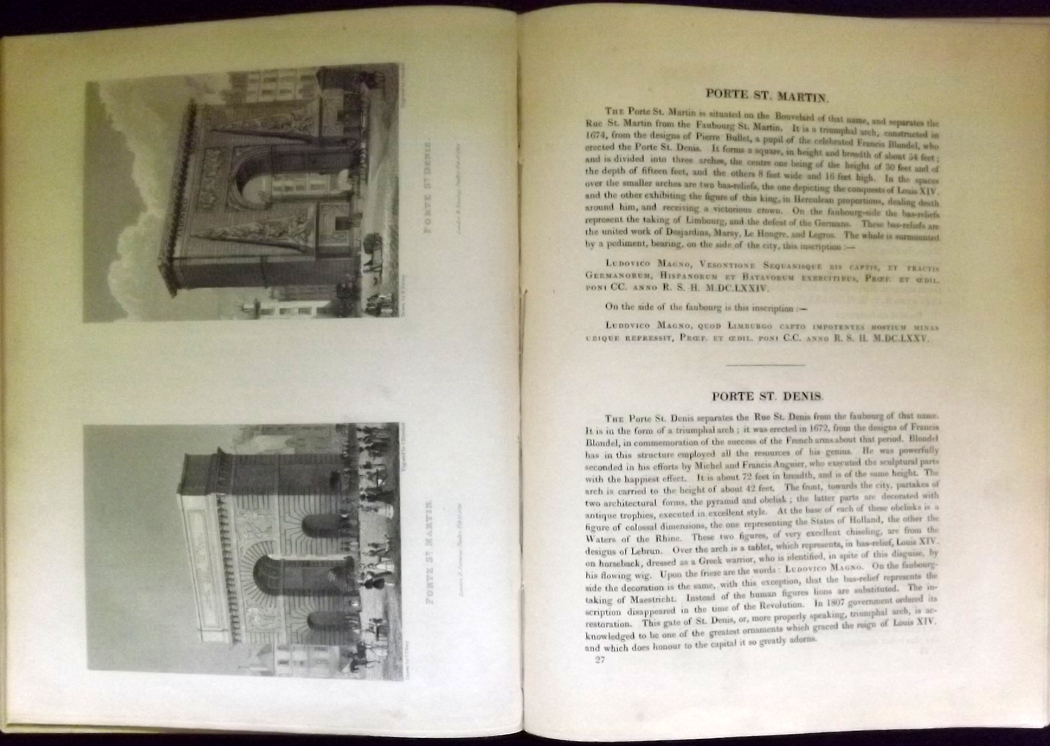 Pugin, Augustus - Paris and its Environs (Vol 1) 100 Views on 50 Plates, 1829 WITH Footsteps of - Image 6 of 7