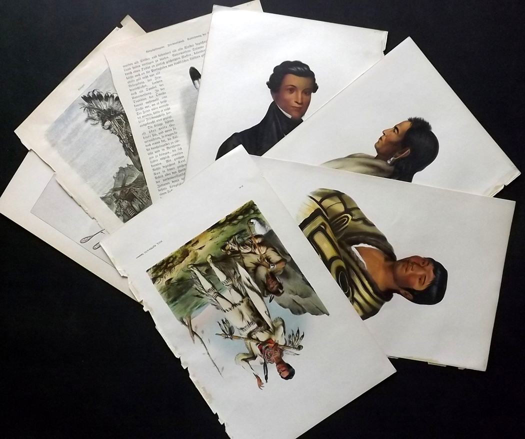 McKenney, Thomas & Hall, James 1870 Group of 4 North American Indian Prints and Others Group of 4