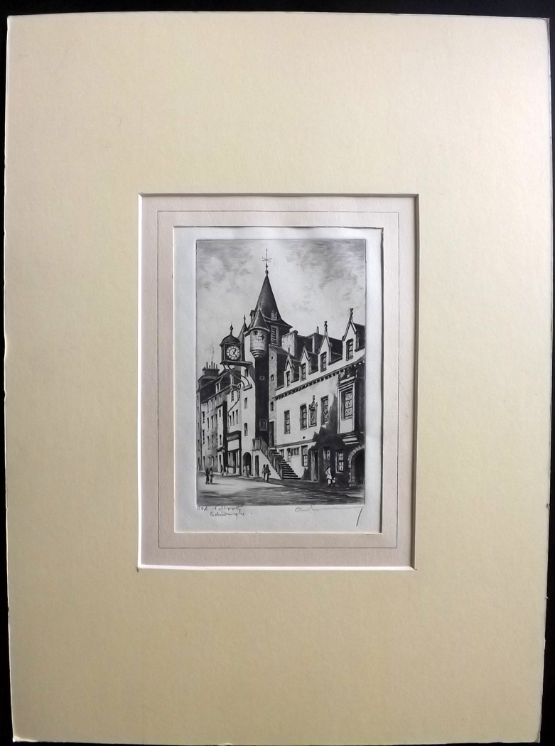 Architectural Etchings 19th-20th Century, Lot of 21, All Signed, Mostly British Good Lot of 21 - Image 2 of 4