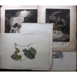 Mixed Prints - Large Format 1790-C1880 Group of 6 Prints Incl 2 Large Plates from Shakespeare's