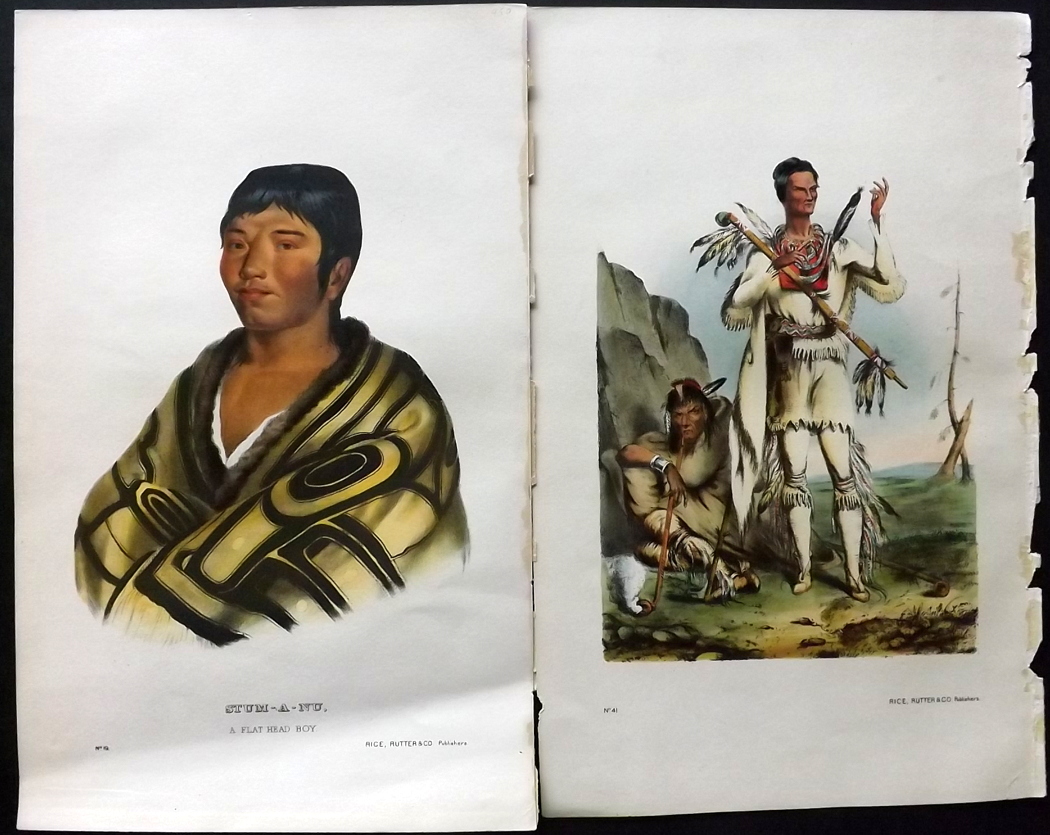McKenney, Thomas & Hall, James 1870 Group of 4 North American Indian Prints and Others Group of 4 - Image 2 of 3