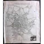 Kempson, John 1808 Rare Map Plan of Birmingham "Town of Birmingham" Rare, Separately Published,