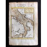 Mallet, Alain Manesson 1683 Hand Coloured Map of Naples, Italy "Royaume de Naples" Hand Coloured
