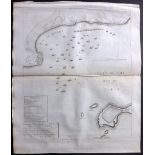 Rapin de Thoyras, Paul & Tindal, Nicholas C1785 Map Battle Plan of the Bay of Bulls, Rotta, Bay of