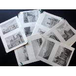 Pugin, Augustus - Paris, France 1829 Lot of 40 Steel Engraved Views on 20 Sheets Steel Engravings