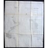 U.S. Coast Survey 1856 Map of Portland Maine to Race Point Massachusetts "Preliminary Chart No. 3 of