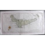 Anson, George 1748 Hand Coloured Map of Juan Fernandez Islands, Chile "A Plan of Juan Fernandes