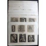 Egypt - Lepsius, Carl Richard C1850 Lot of 9 Large Prints of Egyptian Monuments & Hieroglyphics