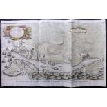 Rapin de Thoyras, Paul & Tindal, Nicholas 1745 Hand Coloured Map/Battle Plan of Mahon, Minorca,