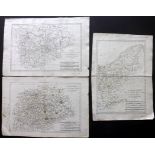 Bonne, Rigobert C1790 Group of 3 Maps of Germany Group of 3 Copper Engraved Maps Published C1790,