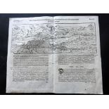 Munster, Sebastian C1580 Woodcut View of Frielingen, Germany "Frielingn" Double Page Woodcut