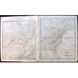 SDUK (Pub) 1833-C1840 Pair of Maps. USA & Canada. Ohio, Kentucky, Virginia, East Coast "North