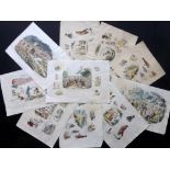Cruikshank, George C1885 Lot of 10 Hand Coloured Caricatures Hand Coloured Lithographs Published