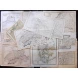 Maps 1683-C1870 Mixed Lot of 40  Lot of approx 40 Maps. Incl UK, France, Germany, Scandinavia,