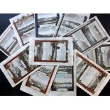 Walpoole, George 1784 Lot of 11 Hand Coloured Copper Plates - British Views 22 Views on 11 Sheets.