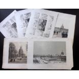 Benoist, Felix 1863 Pair of Lithographs of Paris, with 4 other Prints Lithographs Published 1861-63,