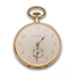 Reloj Lepine LONGINES Art-Decó en oro de 18K. Esfera color champagne con numeración arábiga color