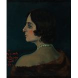 FRANCISCO POMPEY Y SALGUEIRO (Puebla de Guzmán, Huelva, 1887 - Madrid, 1974) “Femme”, 1934 Óleo