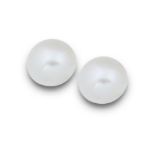Pendiente botón de perlas australianas de 14,50 mm en oro de 18K.Salida (Starting price): €290