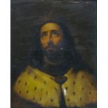 ANTONIO MORGADO (Sevilla, segunda mitad siglo XIX) San Fernando. Óleo sobre lienzo. 61,5 x 50,5 cms.