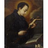 ESCUELA ITALIANA, SIGLO XVIII San Luis Gonzaga. Óleo sobre lienzo. 82,5 x 68 cms. Sin marco.