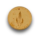 Moneda de la reina Fabiola con inscripción Village nº 1. En oro de 916 milésimas. Peso :6,5 grs.