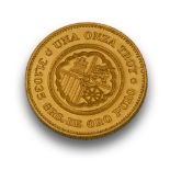 Moneda de 1 onza troy de oro (31,1 grs de oro puro) Diámetro:3,4 cms. Salida (Starting price): €850