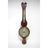 An early 19th century mahogany banjo barometer, the 8" diam. silvered dial signed: “A. Molteni,