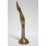 MARGARET LOVELL (Born 1939).  A bronze tall slender bird form titled: “Pythia II”, circa 1969,