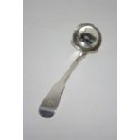 A Scottish George IV Fiddle pattern toddy ladle with circular bowl; Glasgow 1827, by David