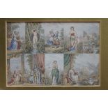 A set of ten small Baxter-type “needle-box” prints depicting royalty, royal residences, & other