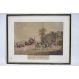 R.G. REEVE, after CHARLES NEWHOUSE.   A pair of mid-19th century coloured aquatints – “False Alarm