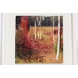 NICOLA COOKE (contemporary). A landscape titled: “Bracken Heath”.  Signed; mixed media on paper: