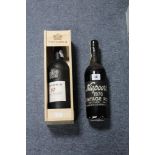 A bottle of Niepoort’s Vintage Port (1970); and a bottle of Taylor’s 10 Year Old Tawny Port (