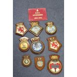 One volume “H.M.S. Devonshire 1964-1966”; together with nine reproduction Naval Ship plaques.