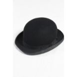 A Herbert Johnson of London black felt bowler hat, with contemporary cardboard hatbox.