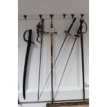 Six various swords.
