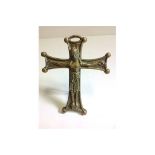 Brass crucifix depicting a 13thC medieva