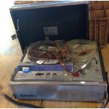 A reel to reel tape recorder/player.