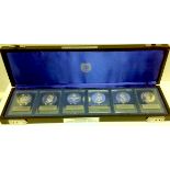 A boxed set of 6x .999 fine silver proof