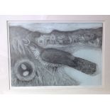 Limited edition dry point print titled '