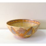 A Charlotte Rhead bowl. D9cm.