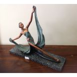 A large Art Deco figure of a lady. H42cm