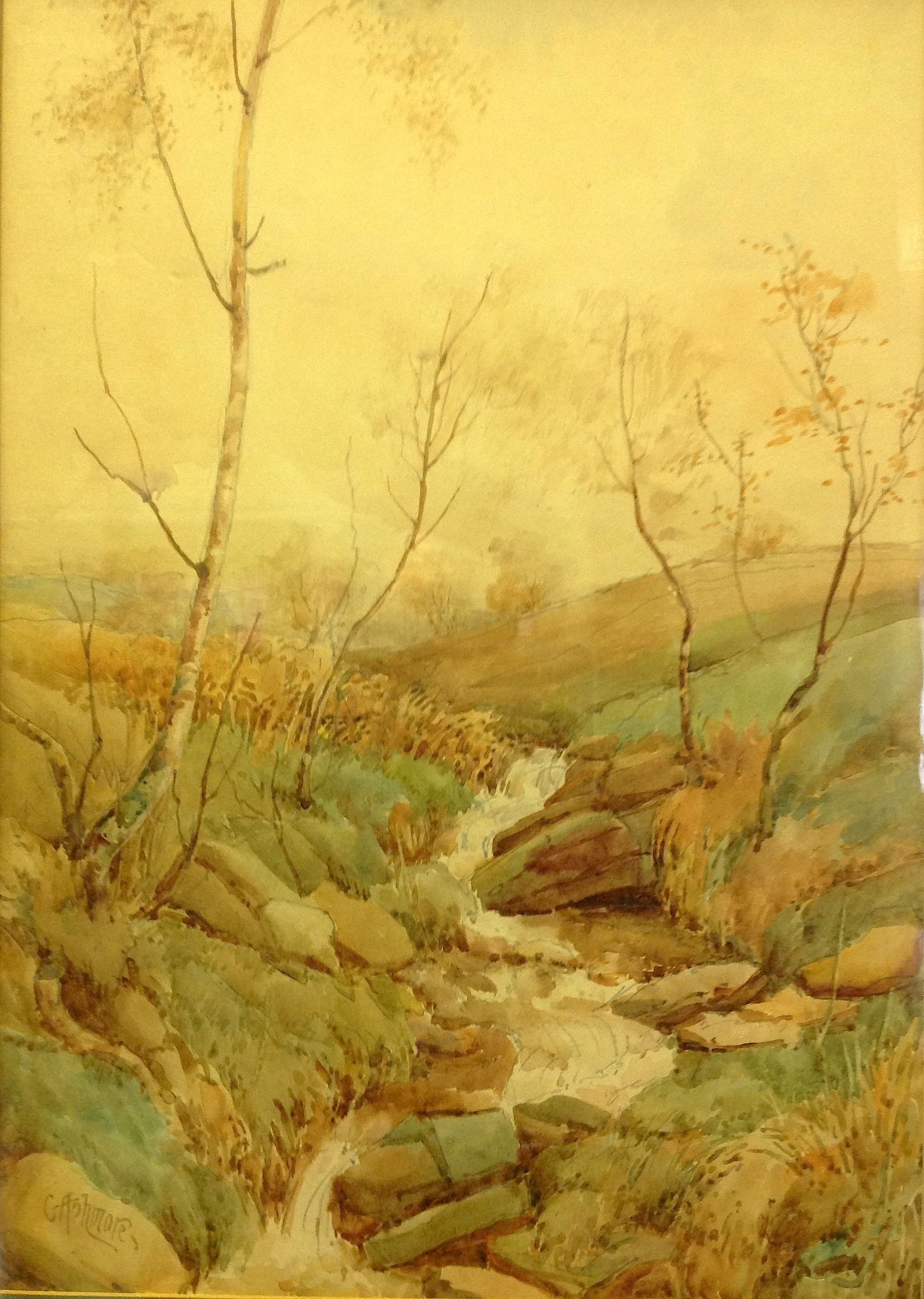 An Autumnal Wild Stream. Watercolour. Fr