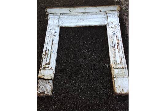 Large cast iron fire surround mantlepiec - Image 2 of 2
